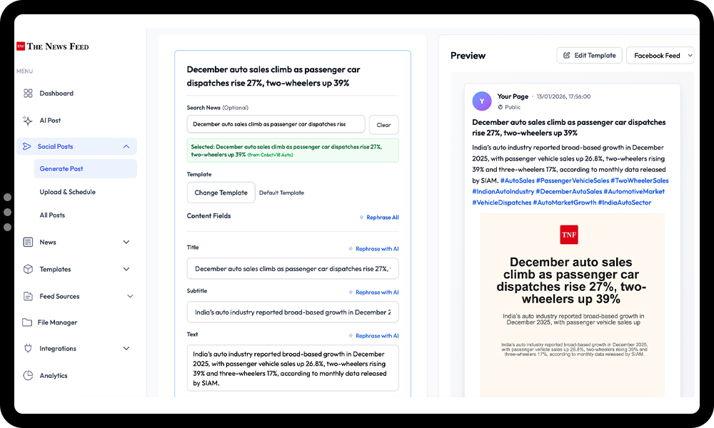 News Studio - Platform Capabilities Dashboard